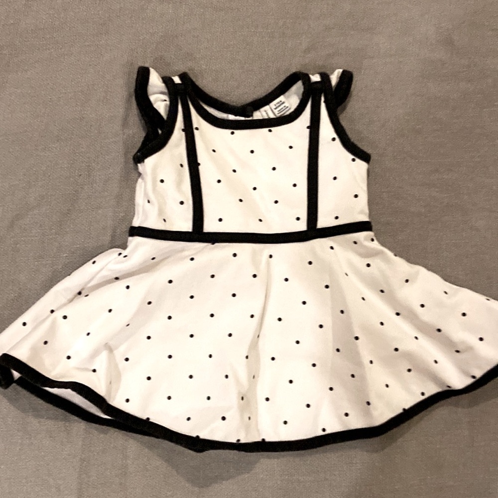 Janie and Jack black and white polka dot sundress